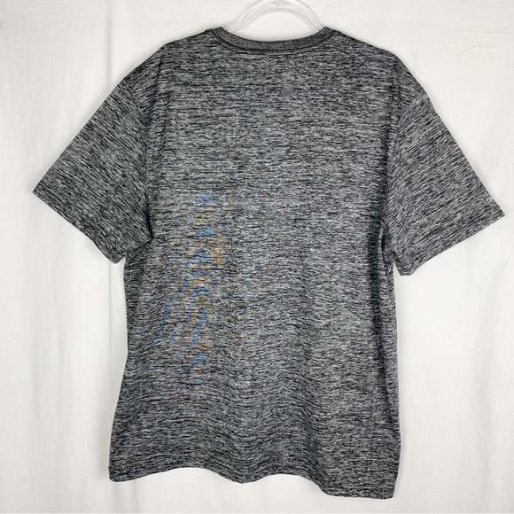 Men’s NBA Logo Graphic Gray White Tee Shirt Space-Dyed Short Sleeve size XXL - Picture 2 of 7